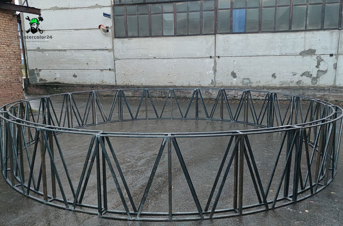 Радиусное ограждение до покраски