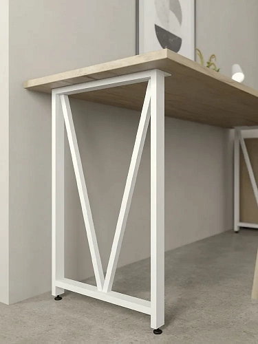 Опоры для стола, 20х40, муар белый мат Опоры для стола, 20х40, муар белый мат