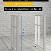 Опоры для стола, 20х40, муар белый мат Опоры для стола, 20х40, муар белый мат